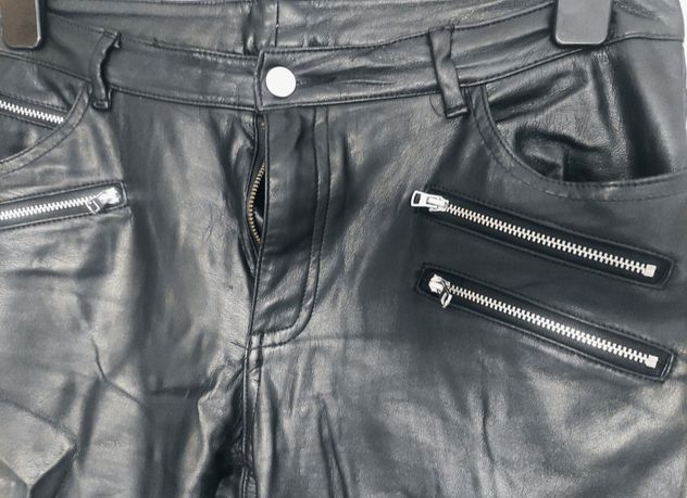 Spodnie skórzane motor/motocykl r.M czarne
