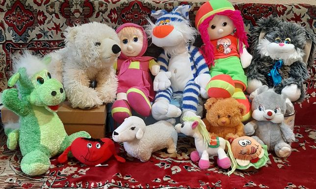 Игрушки мягкие. Куклы. Жлобино (Белоруссия). Маша, Миша, Дракоша и др.