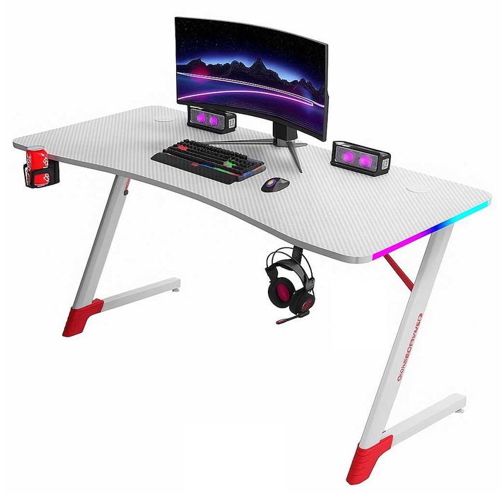 Biurko Gamingowe Komputerowe Stół dla Gracza Nowoczesne LED 120cm BG01