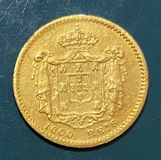 Moeda de ouro D. PEDRO V 1000 Reis 1855