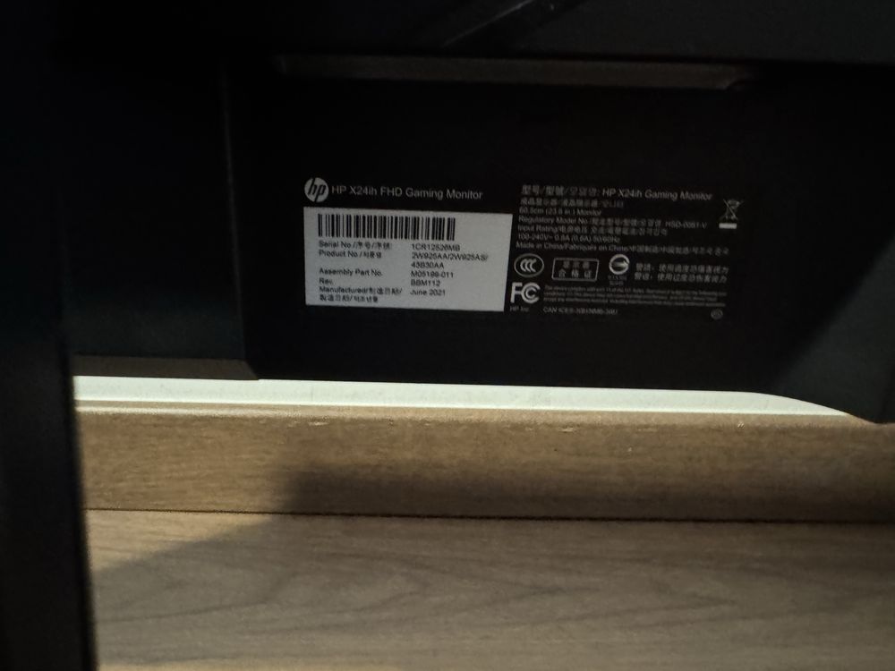 Monitor gamer HP 24” COMO NOVO Negociavel