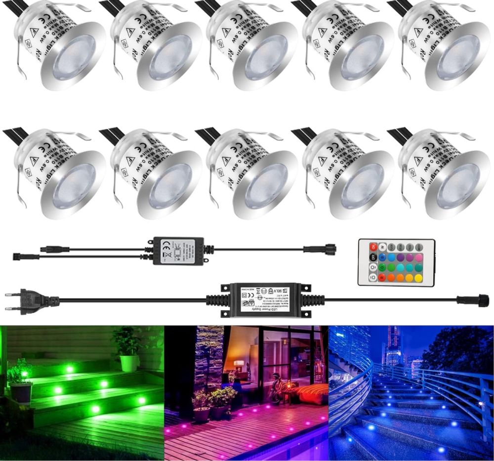 Ledmo RGBW 10 sztuk wpuszczane reflektory LED