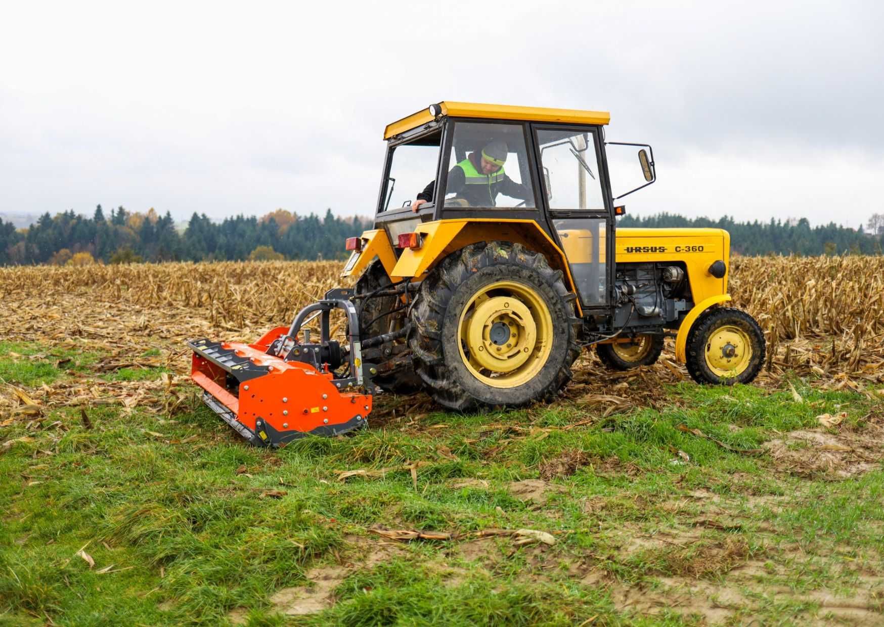 Kosiarka bijakowa mulczer Orkan KTKS 200D za klapą do traw kukurydzy