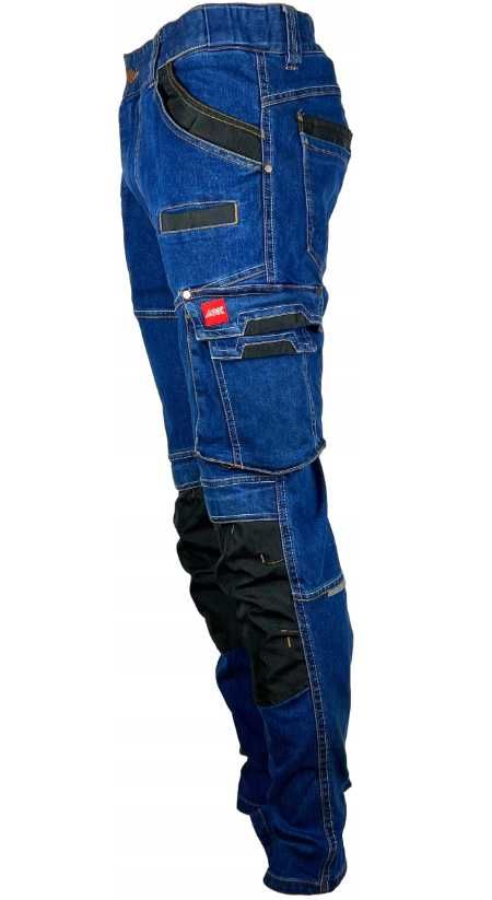 GWARANCJA! Solidne SPODNIE Robocze BHP XL Jeans Stretch WYGODNE !!