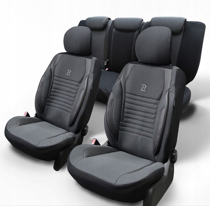 Чохли для сидінь автомобільні розкішні комплект ARES чорні універсальн