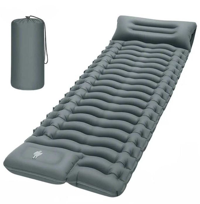 Самонадувний туристичний матрац з насосом  каремат для кемпінгу 225см