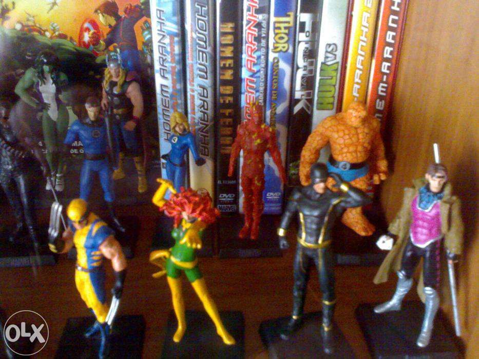 os 4fantasticos,raro completo figuras chumbo Marvel Colecção Eaglemoss