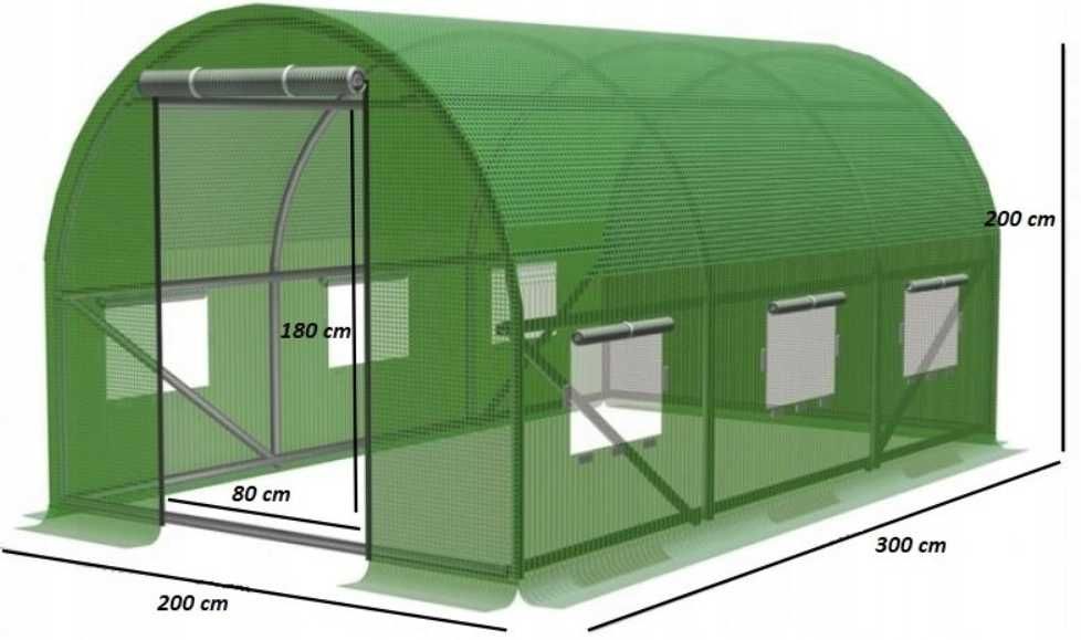 Szklarnia tunel foliowy ogrodowy folia ogrodowa 3x2x2m 3 segmenty