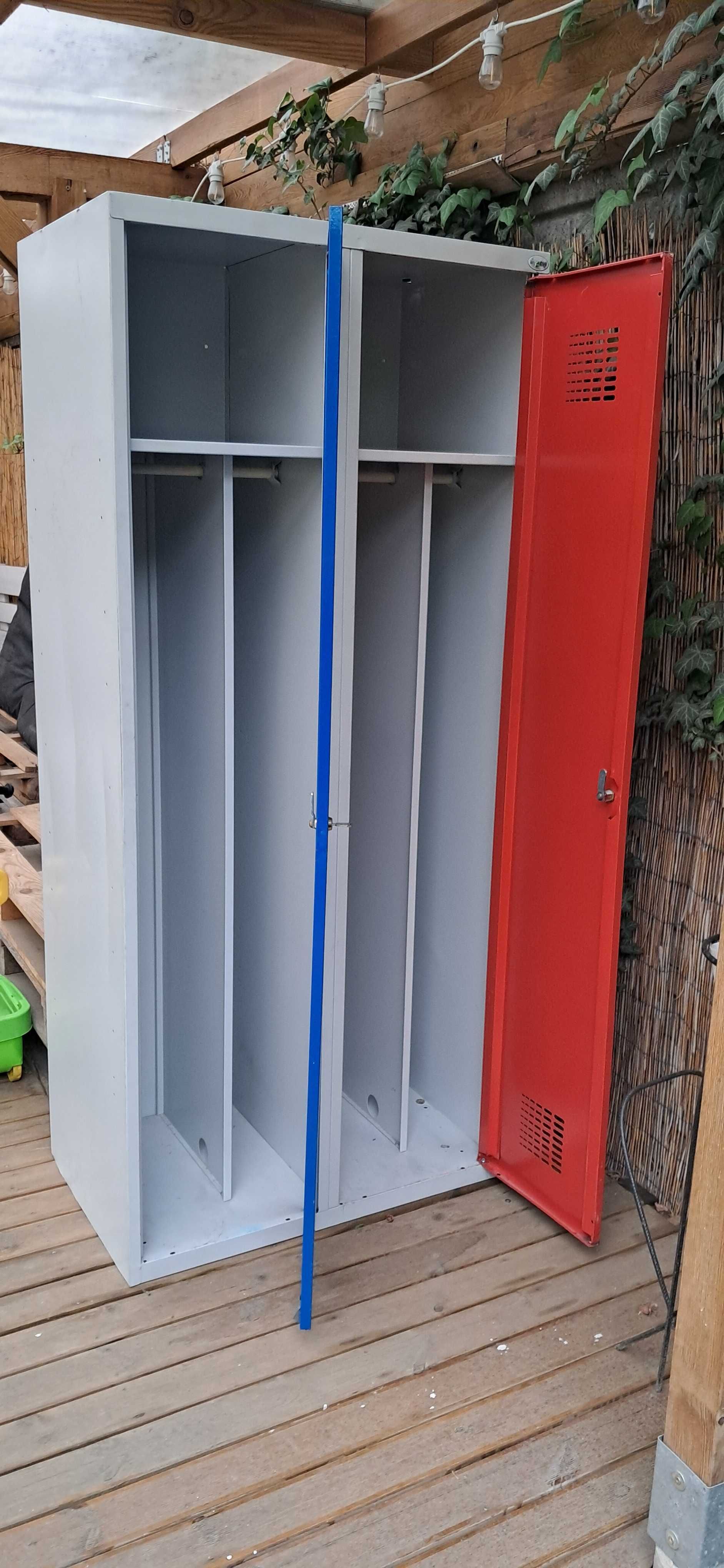 Szafka ubraniowa 2 komory 180x80x50 Regał magazynowy Szafki szatniowe