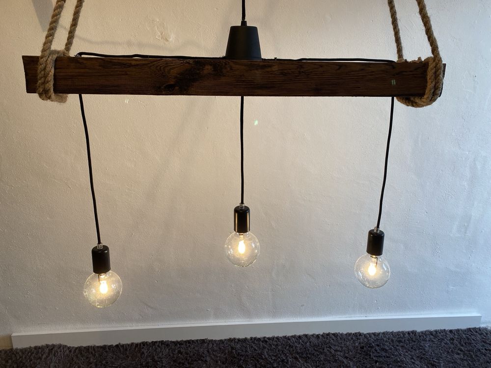 Lampa rustykalna, w stylu loft