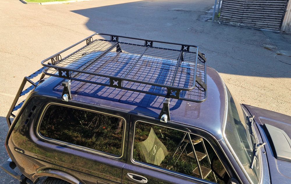 Универсальный багажник на крышу авто для ВАЗ Нива + крепления