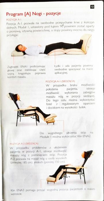 Rehabilitujący materac masujący