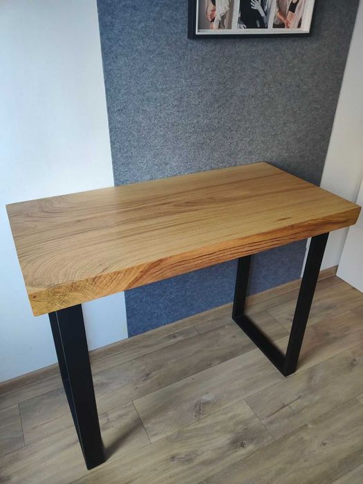 Biurko dębowe  100x50 cm, Blat z jednego kawałka drewna