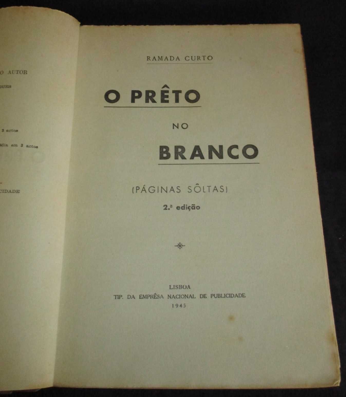 Livro O preto no branco Ramada Curto