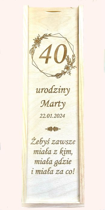 Skrzynka na wino alkohol prezent