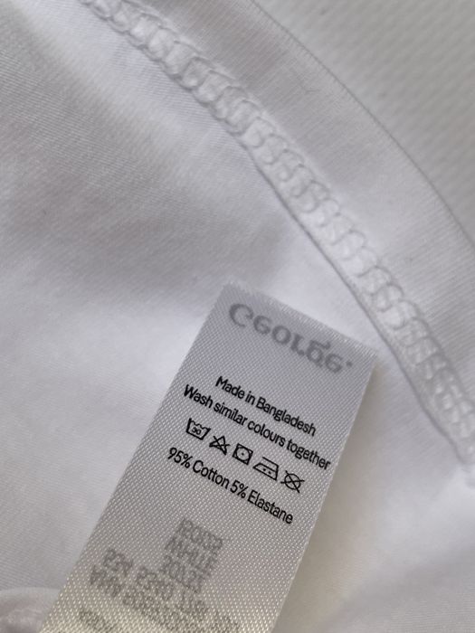 8 36 George biała gładka dopasowana koszulka na ramiączkach bawełniana