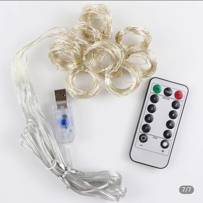 АКЦИЯ!! Гирлянда штора, роса 3*3, 3*2