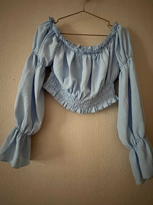 Ніжно-голуба блуза-топ ф.Amisu р-S в відмінному стані
