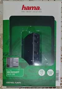 Hub USB pasywny Hama Oryginalny 4 Porty USB 2.0 Czarny Xbox
