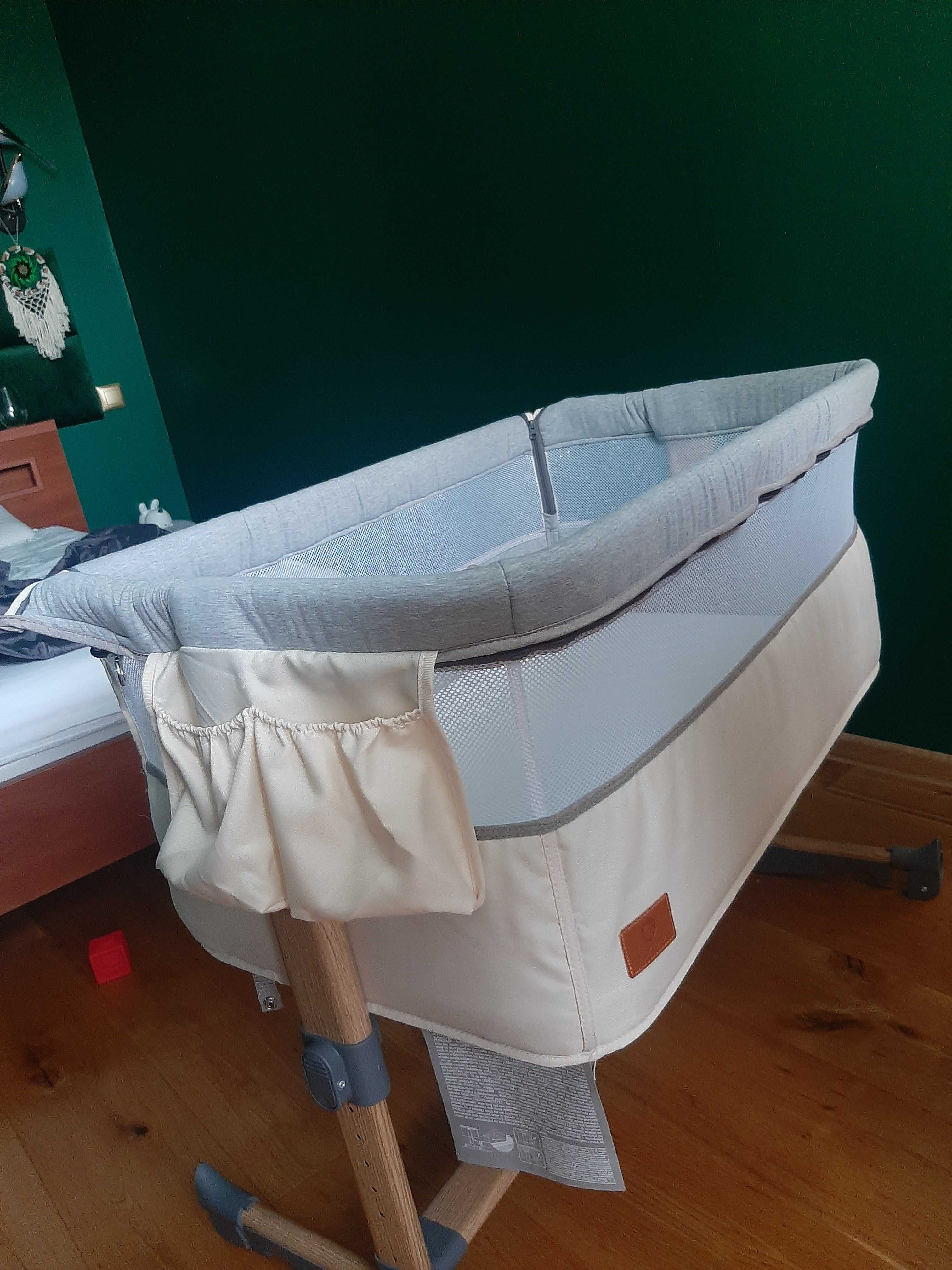 Dostawka Lionelo Leonie beige sand. Łóżeczko  kołyska  3 w 1