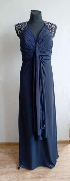 Granatowa suknia wieczorowa Riccovero rozmiar XL