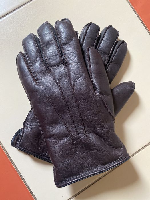 Skórzane rękawice męskie