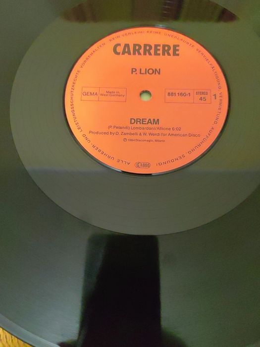 P.Lion-Dream, 12"Maxi singiel winylowy Italo disco