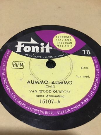 Disco 78 RPM- FONIT – 15107 - Van Wood Quartet