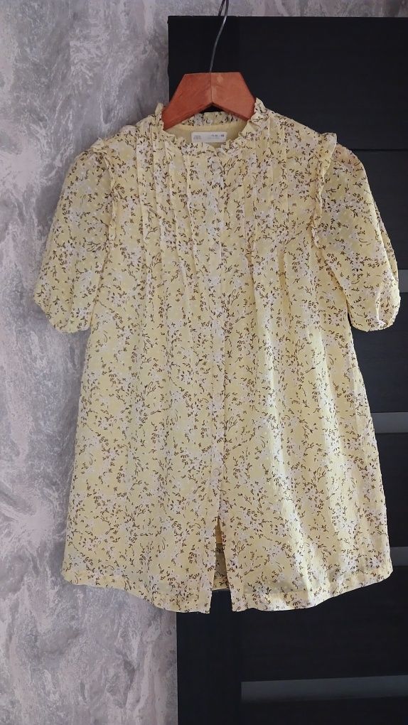Яркое платье-рубашка, Zara, рост 146-152 см