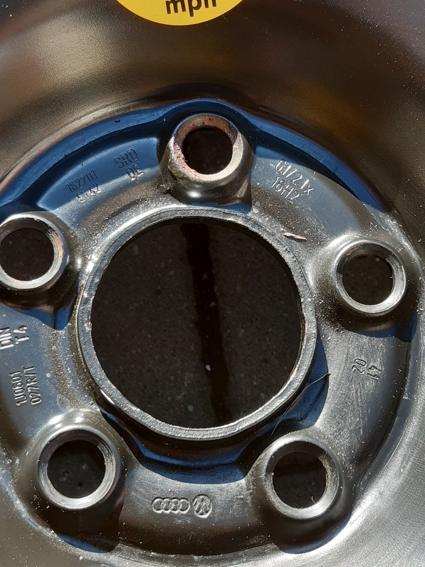 Koło 16 zapas nowe felga opona 5x100 vw golf bora seat leon toledo A3
