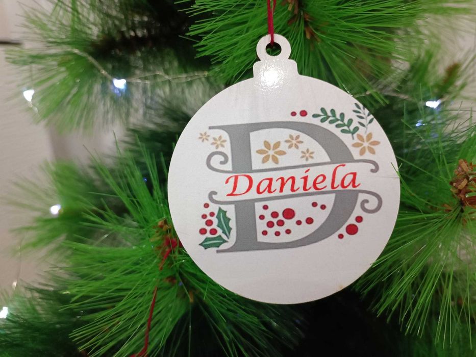 Pendente Bola Natal Nome