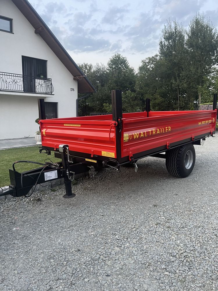 Przyczepa jednoosiowa wywrotka kiper 3 strony transport gratis
