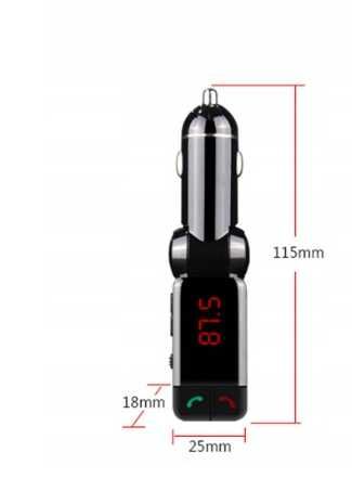 Modulator FM CAR ALTMIR BC06 Bluetooth z 2 ładowarkami USB ttst667