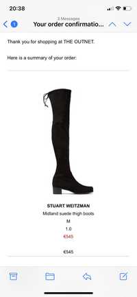 Stuart Weitzman botas longas T39