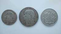 Trzy monety z czasów II RP - 1, 2, 5 zł
