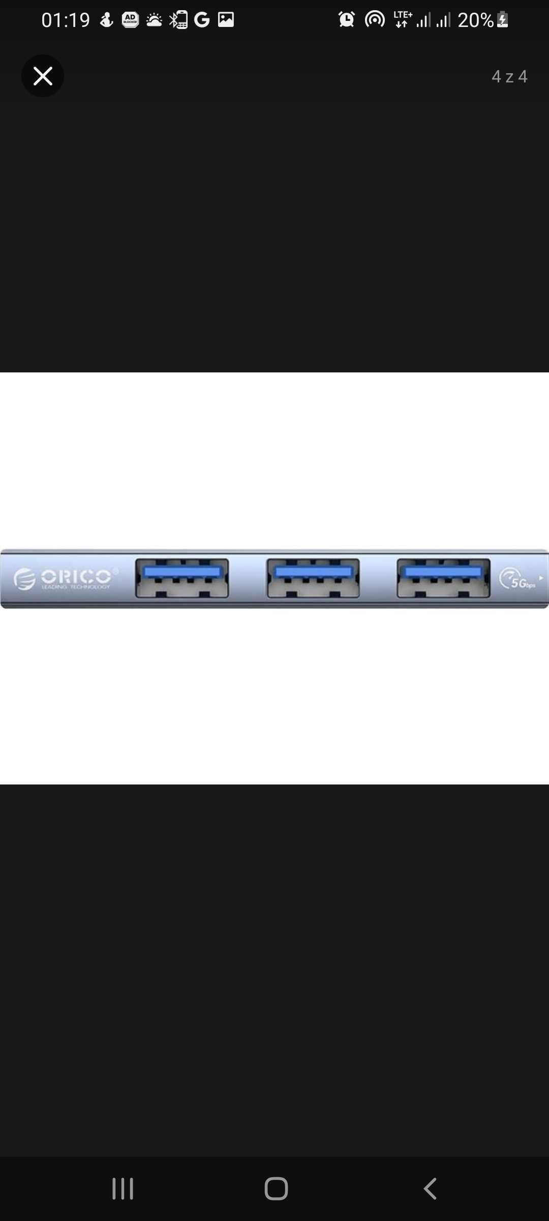 Hub Orico USB-C 3x USB-A 5Gbps