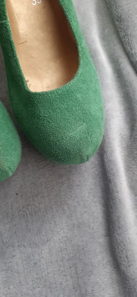 Туфлі замшеві зелені 38 р.