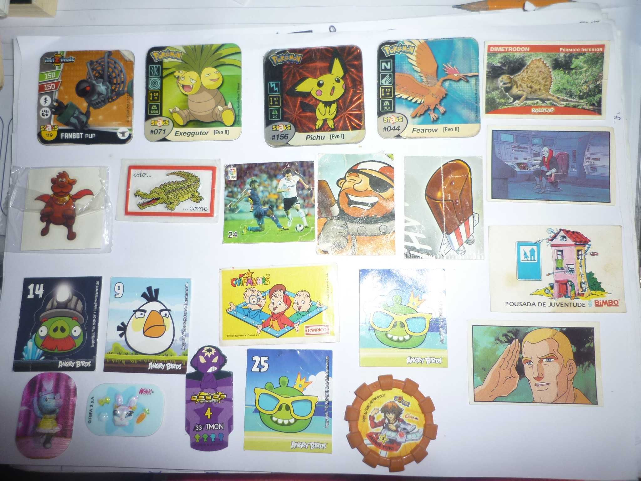 Cromos Bollycao vários TaZOS Gormit/Pokémon e outros