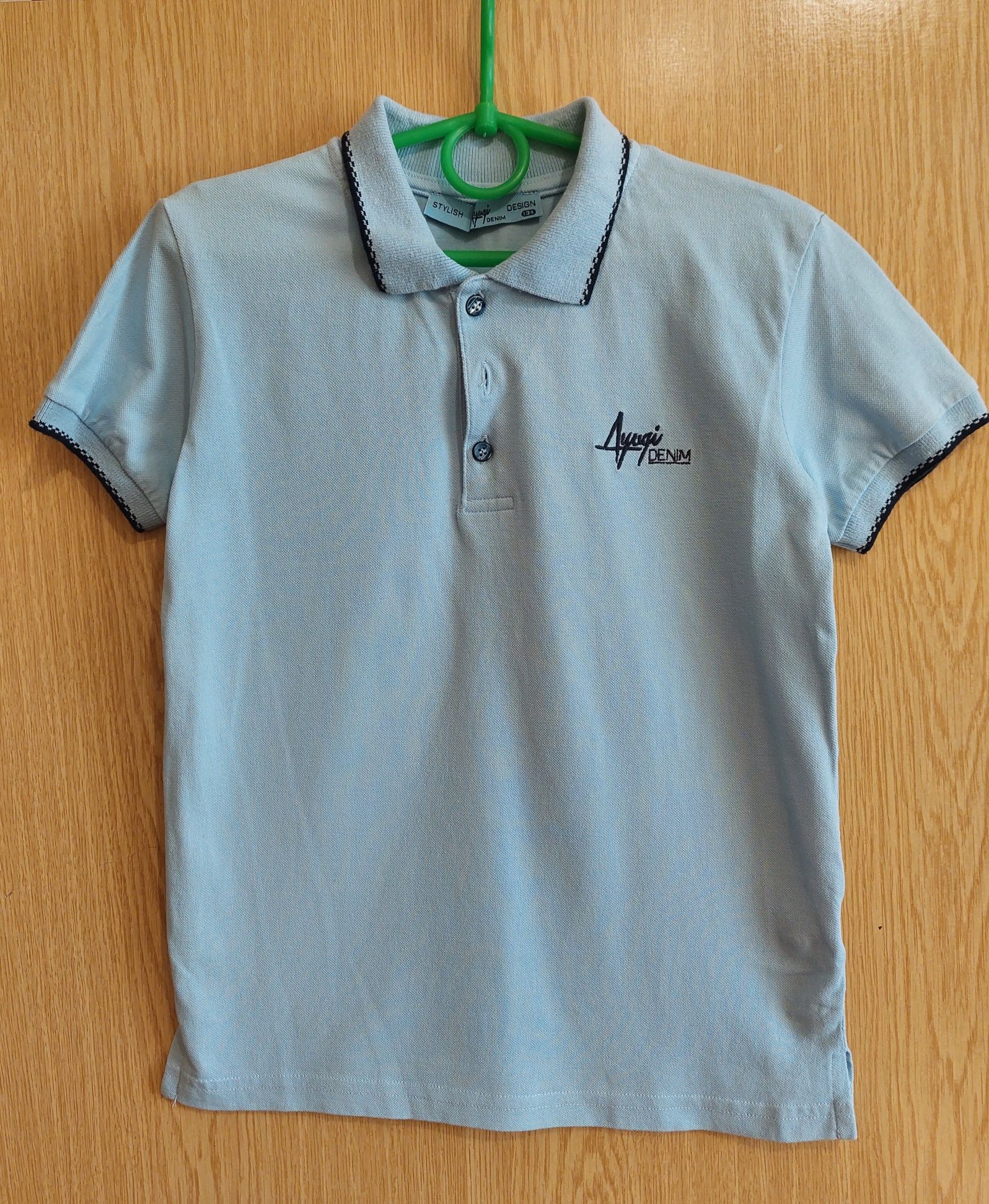 Рубашка футболка поло с коротким рукавом на р.122-128