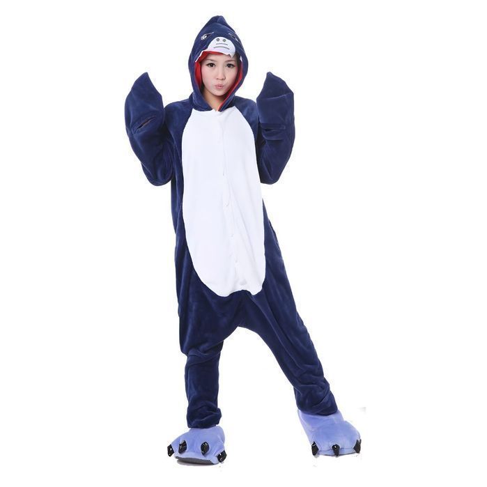 Piżama Onesie Kigurumi Kostium Przebranie Rekin XL: 175-185cm