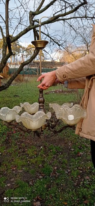 Żyrandol mosiężny 5 punktowy