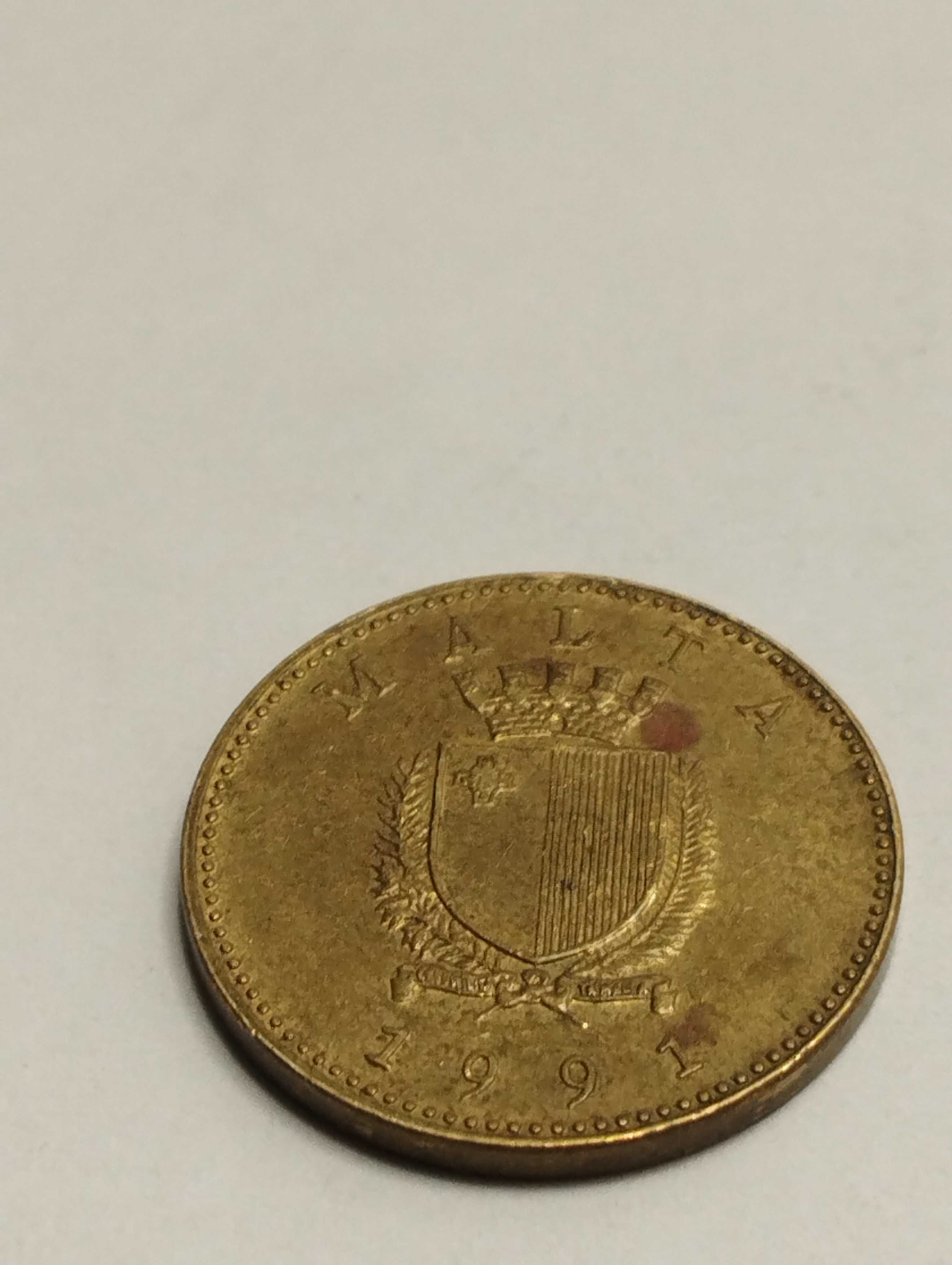 Sprzedam monetę Malta 1 cent 1991r. stan db.