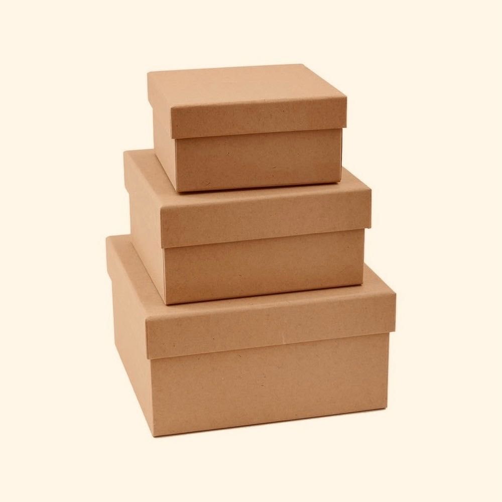 Pudełka tekturowe 3w1 - Papermania - kwadrat, 3 szt.