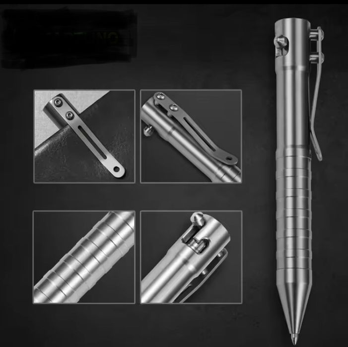 Титан. Алюміній. Bolt Action. Тактична кулькова ручка.