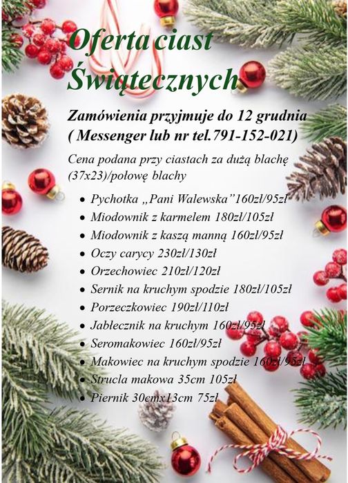 Domowe Ciasta i Torty na święta, komunię,chrzciny,wesela,urodziny,st