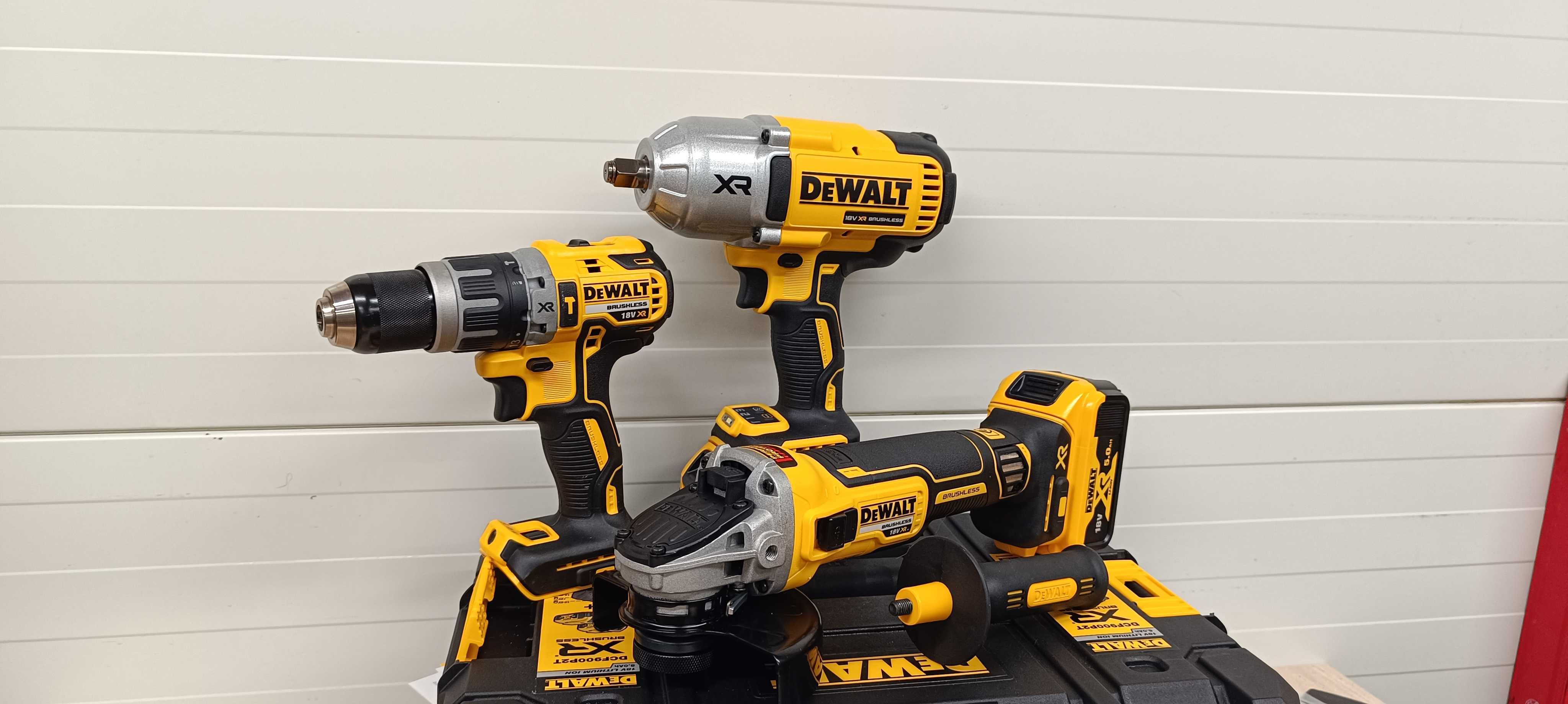 Zestaw COMBO Dewalt Klucz szlifierka Wkrętarka 2x5Ah 18V