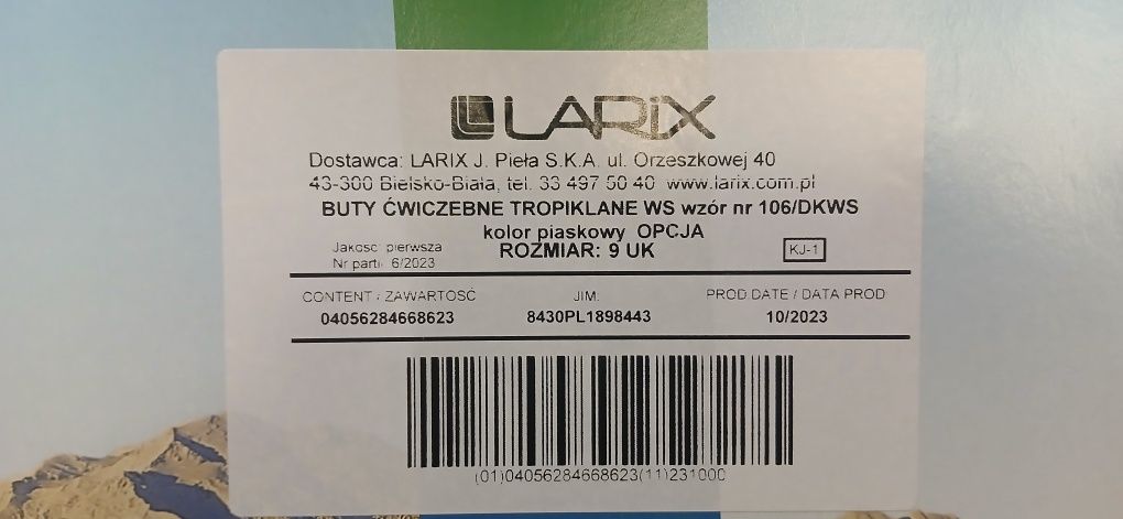 Buty ćwiczebne tropikalne WS rozmiar: 9UK
