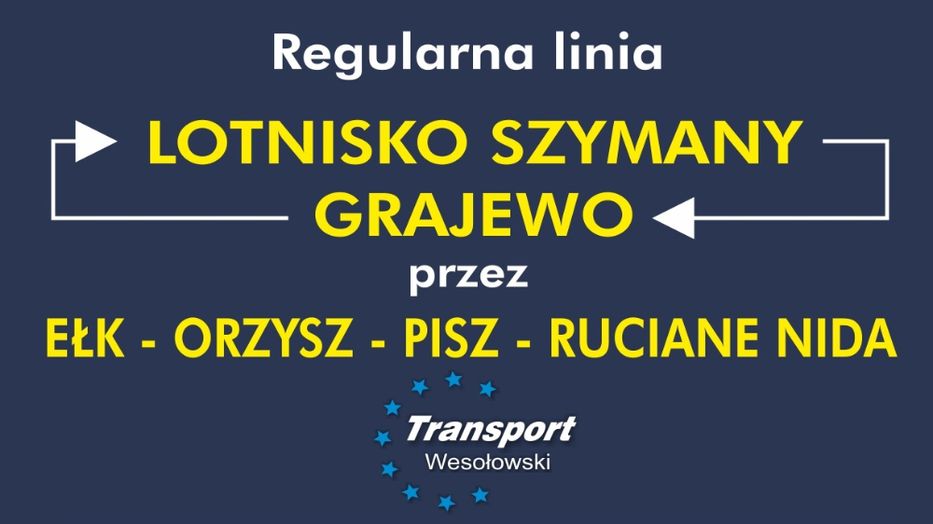 Pisz - Lotnisko Szymany, Okęcie, Modlin Przewóz Osób