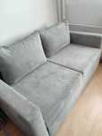 Sofa amerykańska sztruksowa szara SOFI