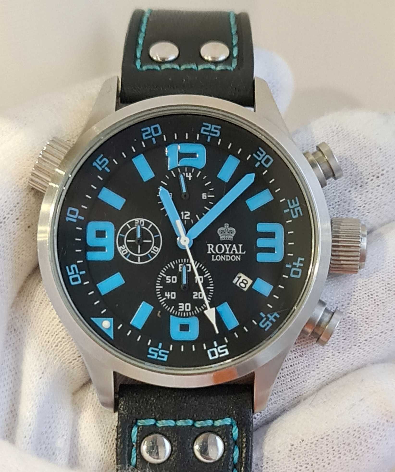 Чоловічий годинник часы Royal London 4795-C3A 47мм та Invicta
